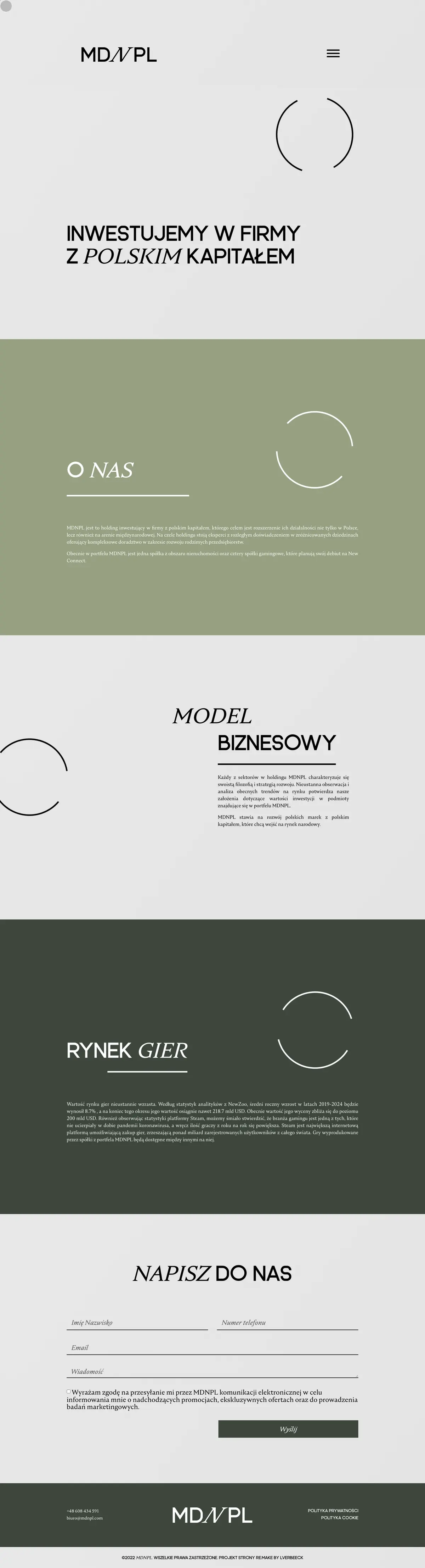 MDNPL website, full page