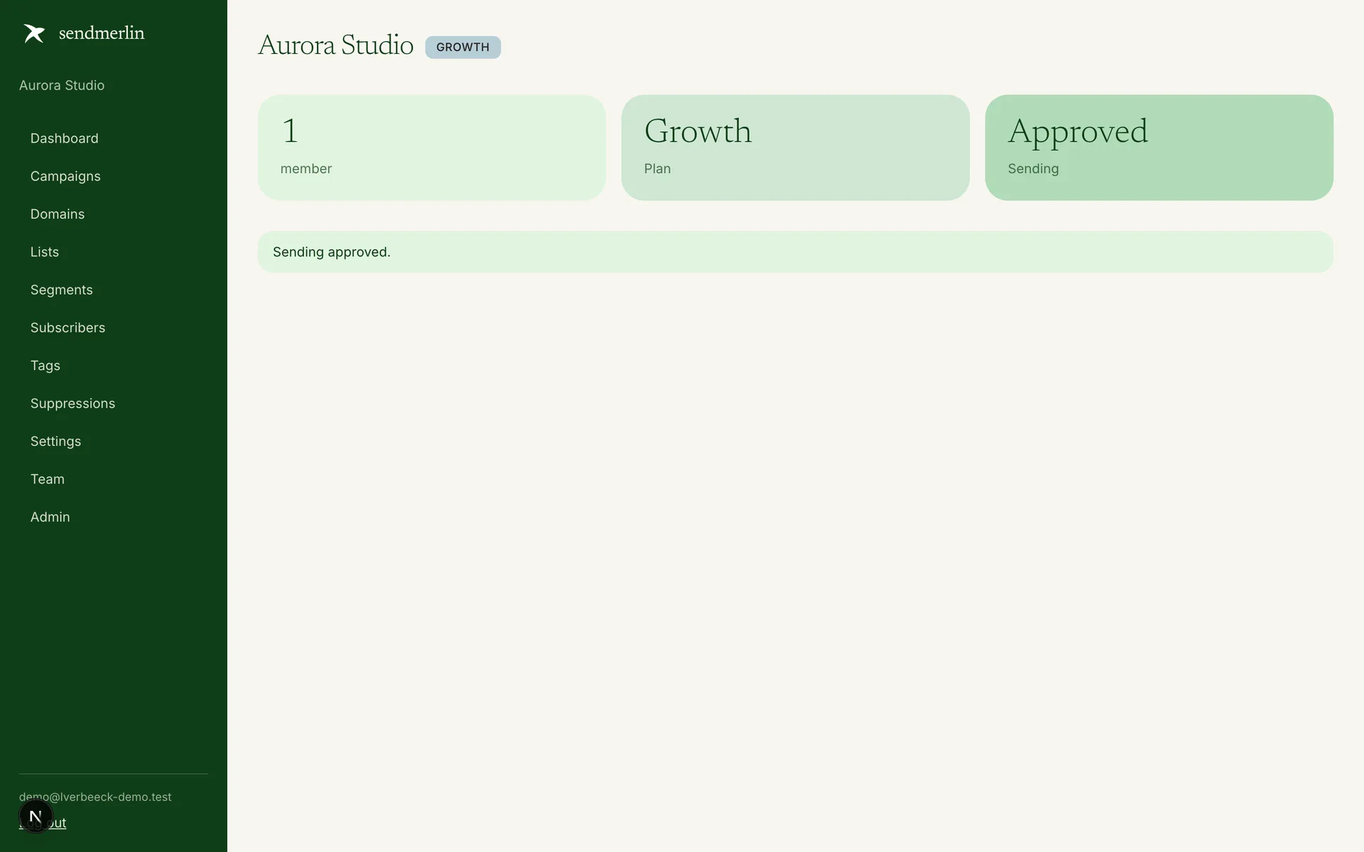 SENDMERLIN interface