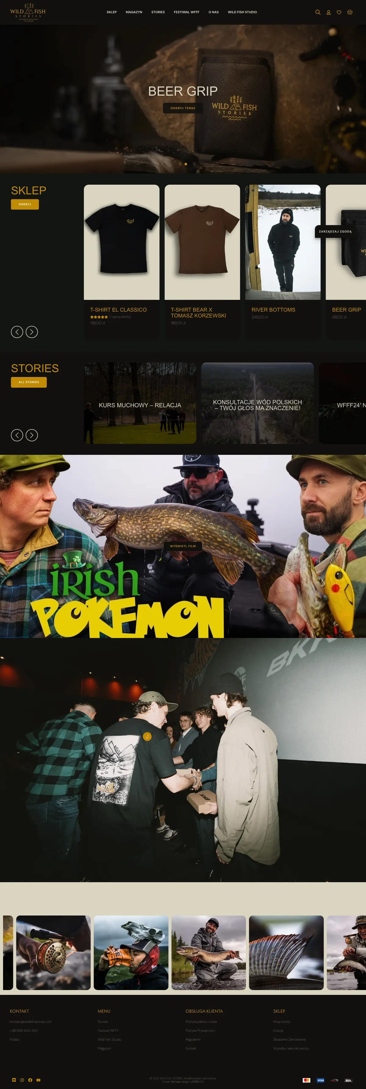 WILDFISH website, full page